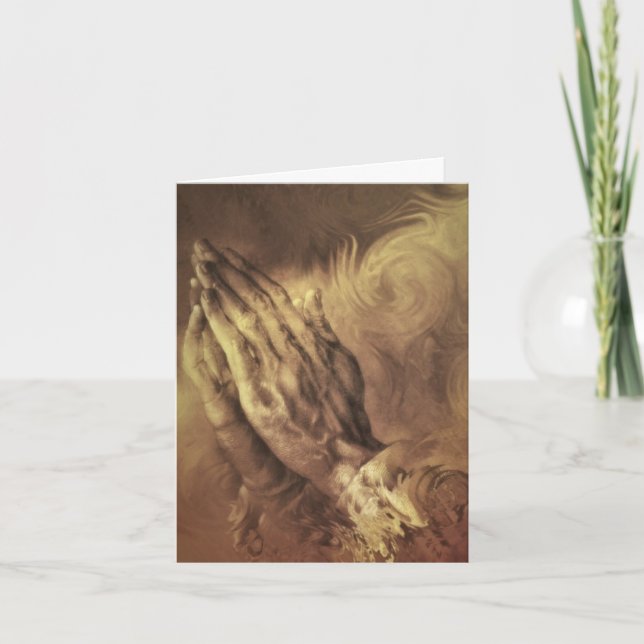 red puppy "praying hands" card (Front)