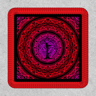 Red Purple Abstract Old Withered Tree Patch