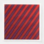 [ Thumbnail: Red, Purple and Black Laser-Like Line Pattern Napkins ]