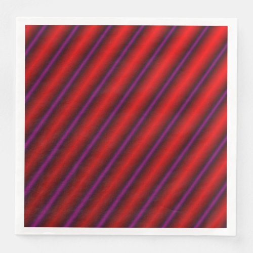 Red Purple and Black Laser_Like Line Pattern Paper Dinner Napkins