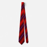 [ Thumbnail: Red, Purple and Black Laser-Like Line Pattern Tie ]