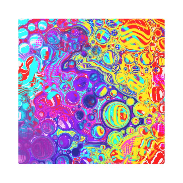 Red, Purple, Blue, Green Yellow Abstract Art   (Front)