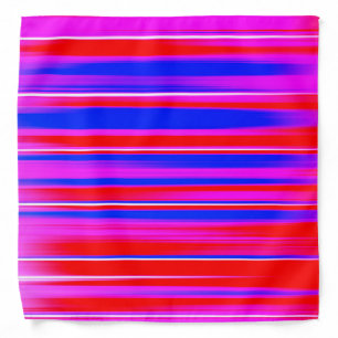 Red Purple Blue Stripes Bandana