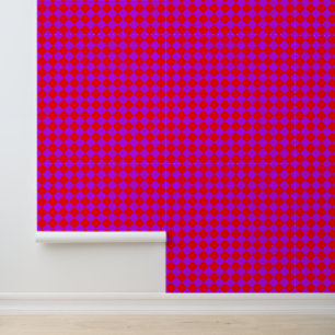 Red Purple Checker Diamond Pattern Wallpaper