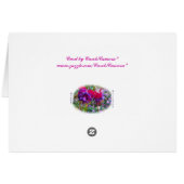 Red Purple Fushia Blossoms Cards (Back Horizontal)