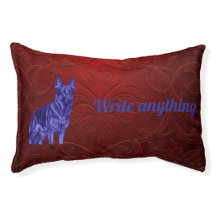 ​Red Purple German Shepherd Floral Pet Bed