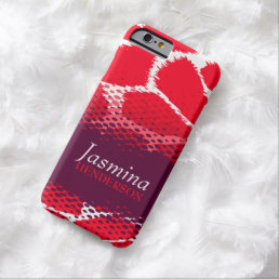 Red purple graphic animal print barely there iPhone 6 case