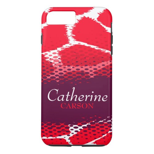 Red purple graphic animal print iphone case