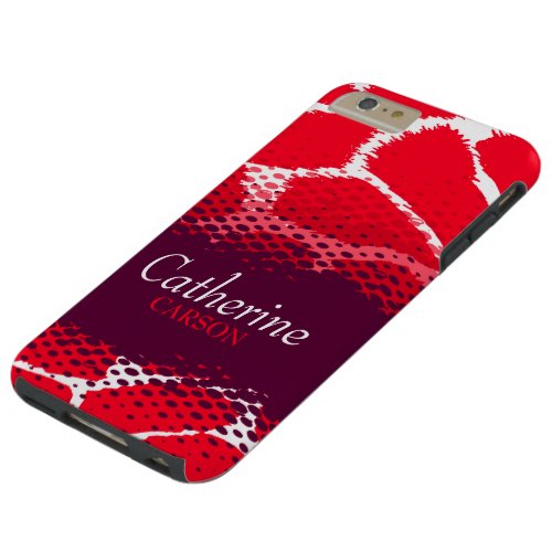 Red purple graphic animal print iphone case