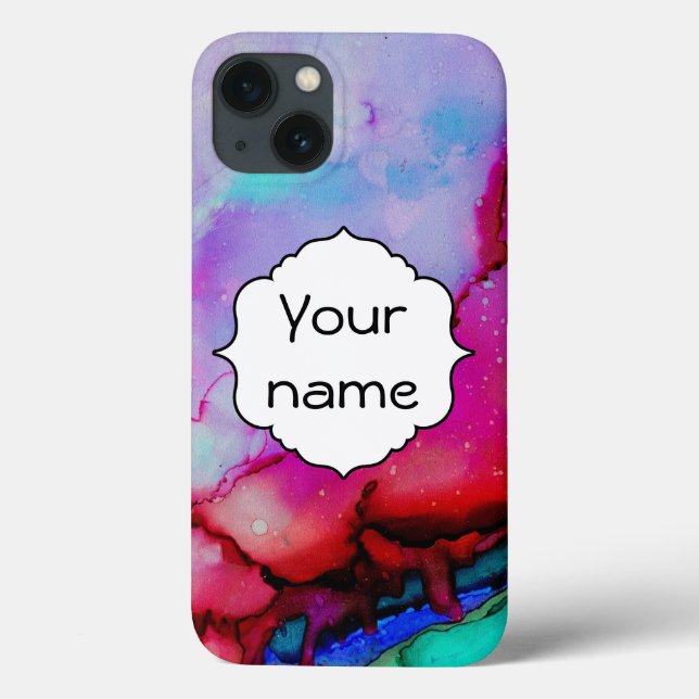 Red purple green ink Case-Mate iPhone case (Back)