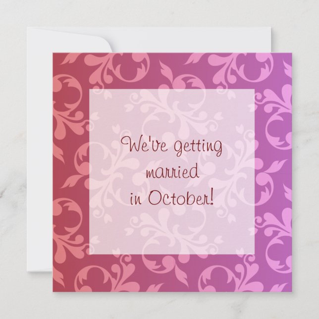 Red & Purple Scroll Invitation (Front)