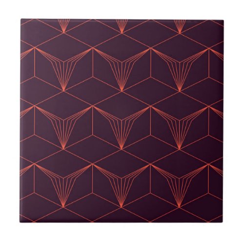 Red_purple simple elegant luxurious graphic ceramic tile