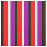 Red Purple Stripes Pattern Design Fabric