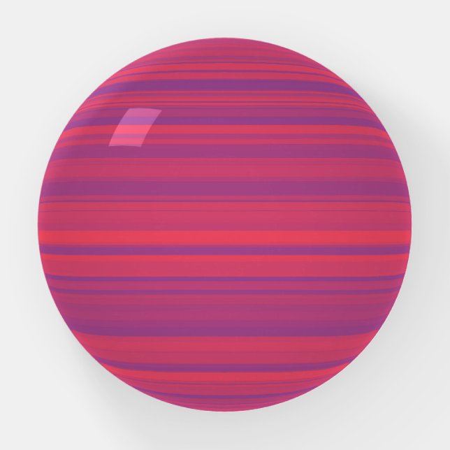 Red Purple Stripes Seamless Pattern Paperweight (Front)