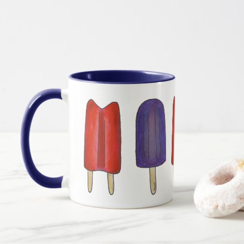 Red Purple Twin Pop Popsicle Ice Lolly Summer Mug