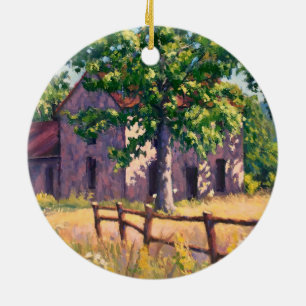 Red Purple Yellow Green Beautiful Farm House Ceramic Ornament