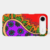 Red, purplen and orange paisley Case-Mate iPhone case (Back (Horizontal))