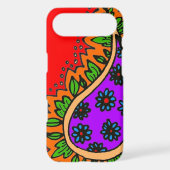 Red, purplen and orange paisley Case-Mate iPhone case (Back)