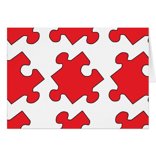 RED PUZZLE PIECE CARDS (Front Horizontal)