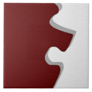 Red Puzzle Piece Tile