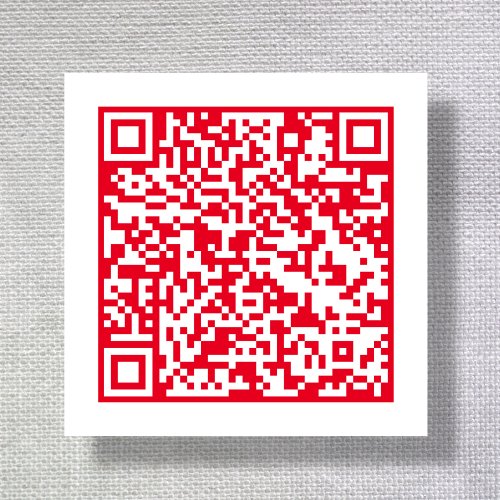 Red  QR Code Fabric Clothing Labels