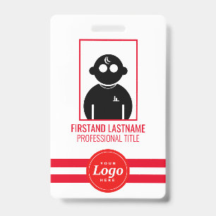 Red QR Coded V1 Employee Badge