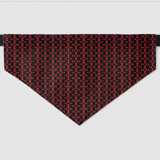 Red Quad basket Pet Bandana Collar