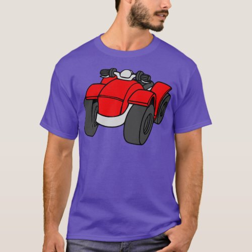 Red Quad Bike ATV T_Shirt