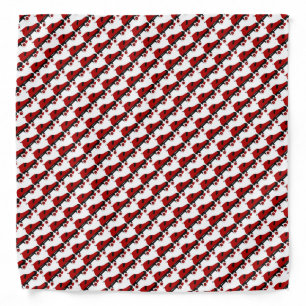 red quad roller derby skate bandana