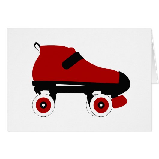 red quad roller derby skate cards (Front Horizontal)