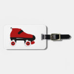 Red Quad Roller Derby Skate Luggage Tag at Zazzle