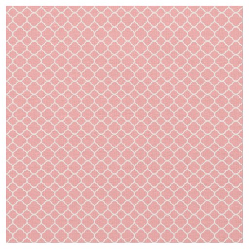 Red Quatrefoil Geometric Pattern Fabric