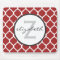 Red Quatrefoil Monogram