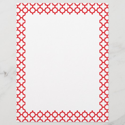 Red Quatrefoil Pattern (Front)