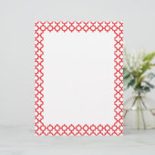 Red Quatrefoil Pattern (Standing Front)