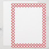 Red Quatrefoil Pattern (Front/Back)