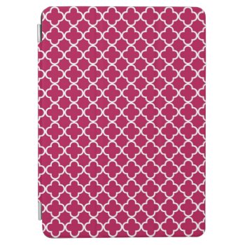 Red Quatrefoil Pattern Ipad Air Cover by heartlockedcases at Zazzle