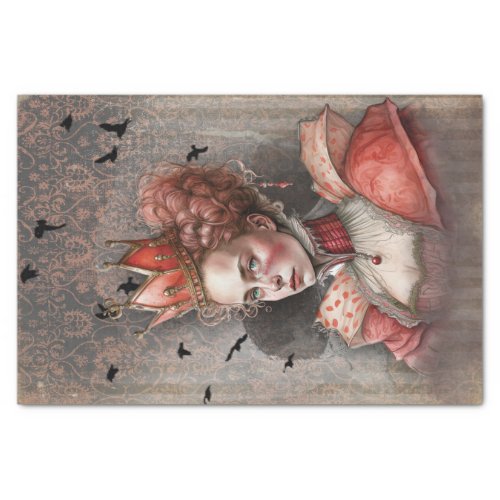 Red Queen Decoupage Paper