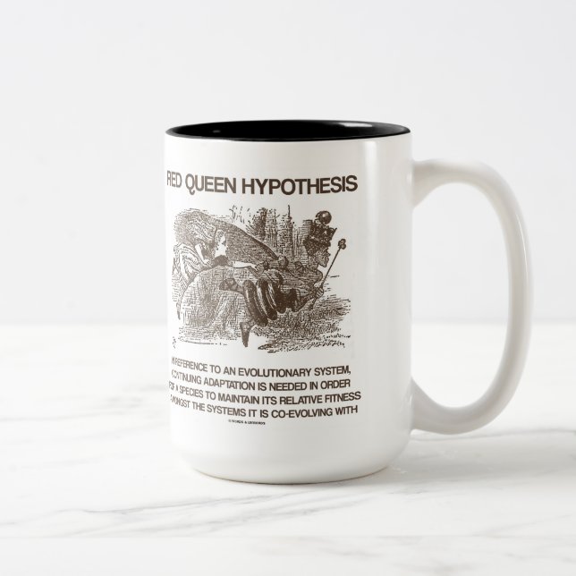 Red Queen Hypothesis (Alice Red Queen Wonderland) Two-Tone Coffee Mug (Right)