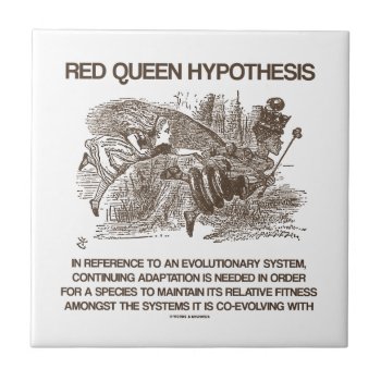Red Queen Hypothesis (wonderland Alice Red Queen) Ceramic Tile by wordsunwords at Zazzle