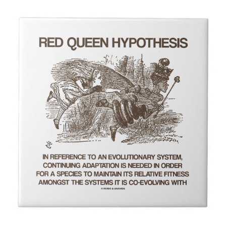 Red Queen Hypothesis (wonderland Alice Red Queen) Ceramic Tile