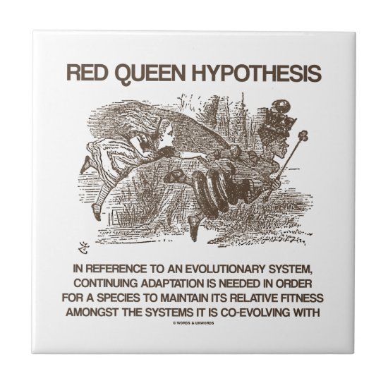 Red Queen Hypothesis (Wonderland Alice Red Queen) Ceramic Tile