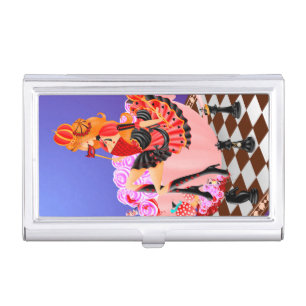 Red Queen in Teacup Wonderland  Business Card Case