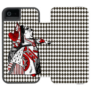 Red Queen of Hearts Alice in Wonderland iPhone SE/5/5s Wallet Case