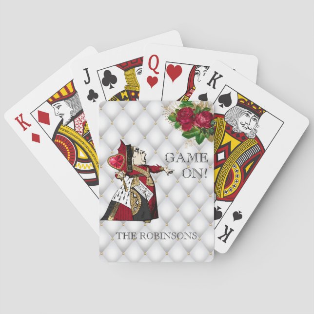 Red Queen of Hearts Alice in Wonderland Poker Cards (Back)