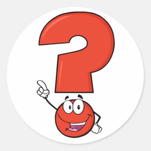 Red Question Mark Stickers