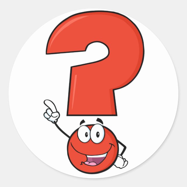 Red Question Mark Stickers (Front)