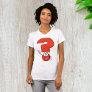 Red Question Mark Womens T-Shirt