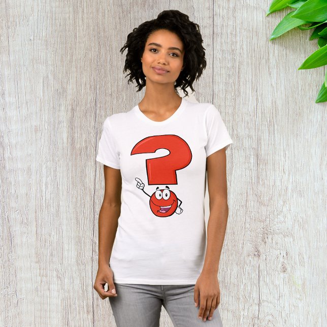 Red Question Mark Womens T-Shirt (Creator Uploaded)