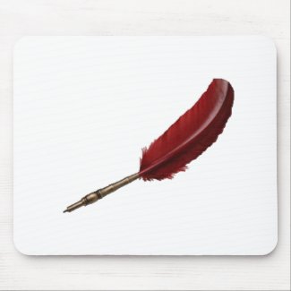 Red quill mousepad